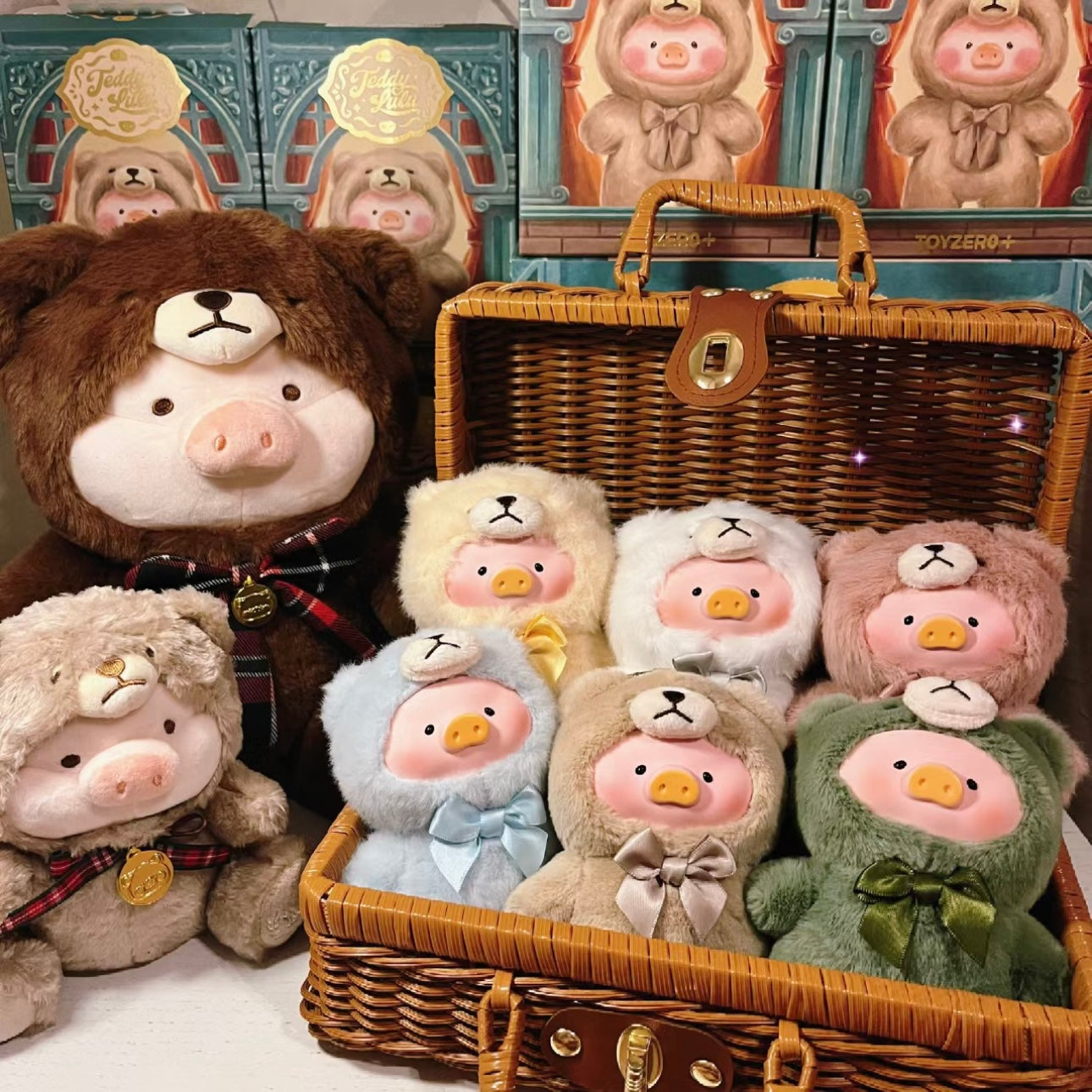 LuLu the Piggy - Vintage Teddy Shop Vinyl Face Plush Keychain Blind Box