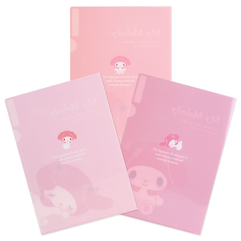 Sanrio My Melody Expressions 3-pc Clear File Folder Set