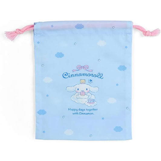 Sanrio Cinnamoroll Gusseted Drawstring Bag S