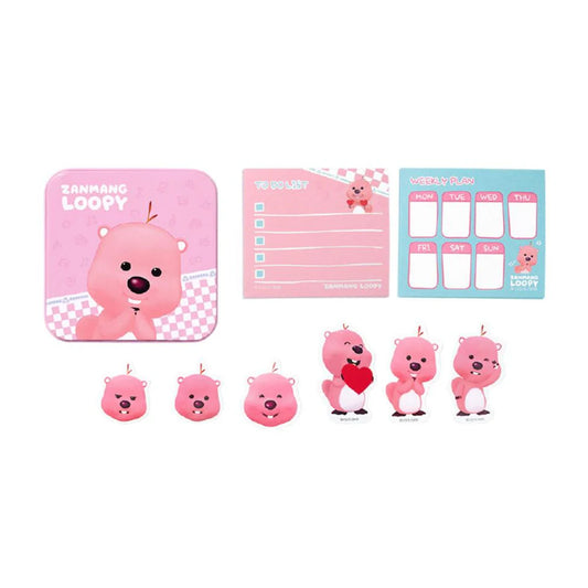 ZANMANG LOOPY Tin Case & Planner Memo Paper Set