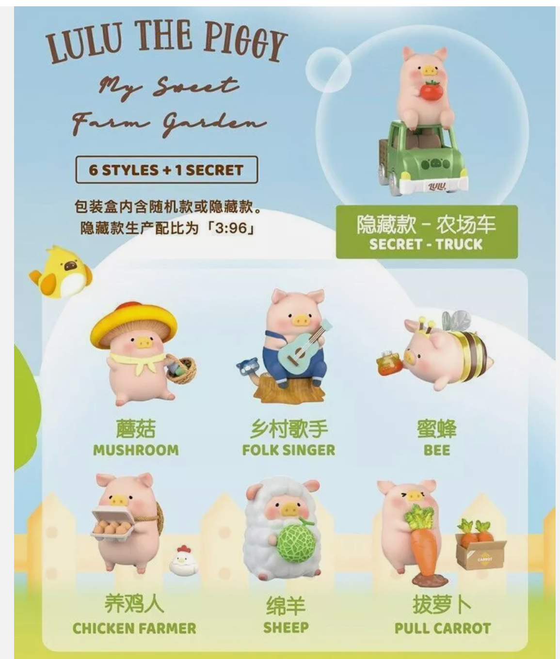 Lulu The Piggy My Secret Farm Garden Series Blind Box Confirmed Model