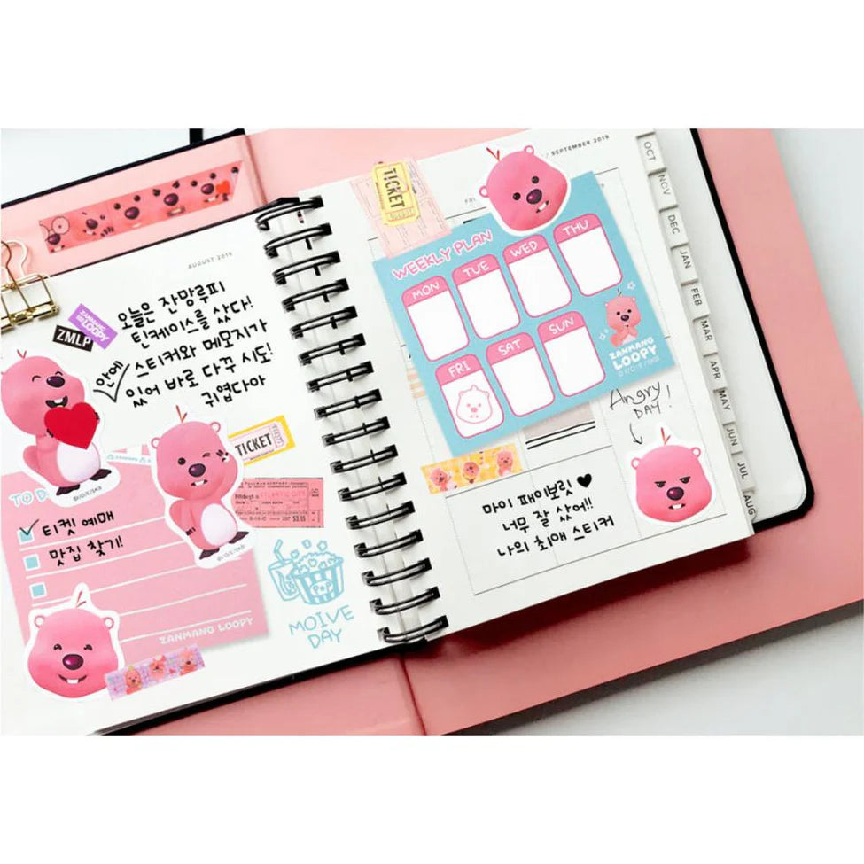 ZANMANG LOOPY Tin Case & Planner Memo Paper Set