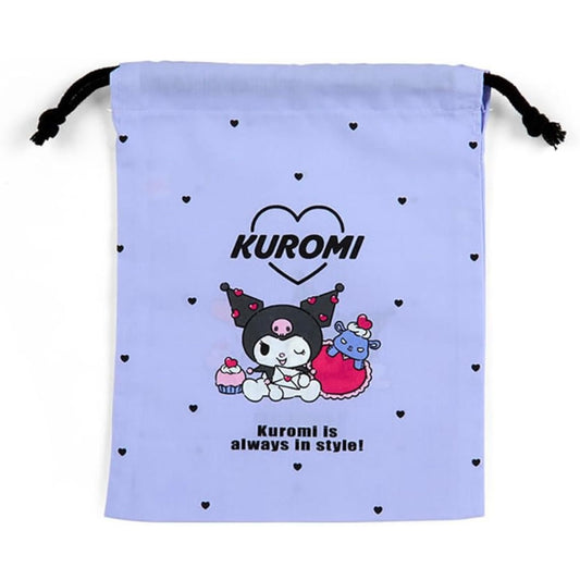 Sanrio Kuromi Gusseted Drawstring Bag S