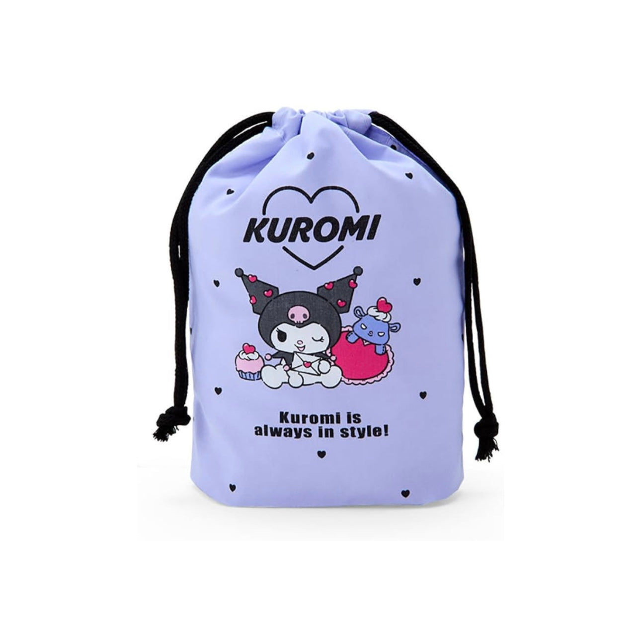 Sanrio Kuromi Gusseted Drawstring Bag S