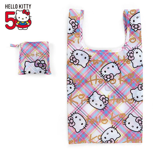 Sanrio Hello Kitty Reusable Tote Bag (Hello Kitty Dress Tartan Series)