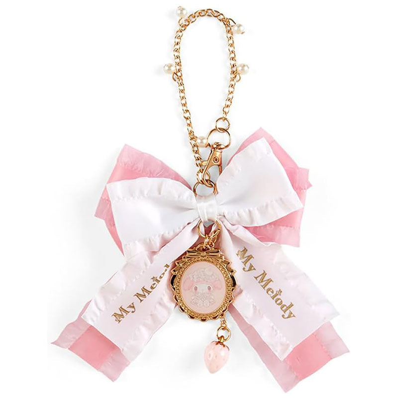 Sanrio My Melody White Strawberry Ribbon Charm