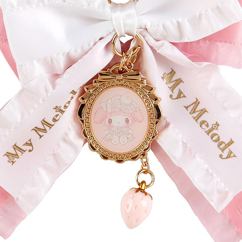 Sanrio My Melody White Strawberry Ribbon Charm