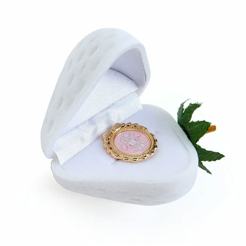 Sanrio My Melody White Strawberry Ring in Case