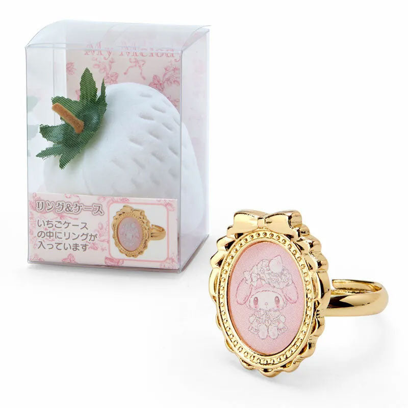 Sanrio My Melody White Strawberry Ring in Case