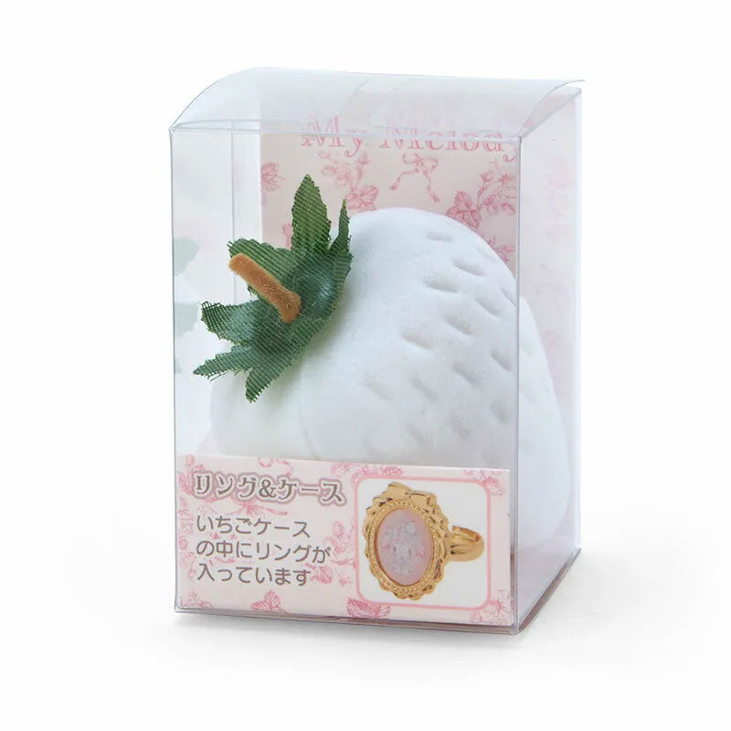 Sanrio My Melody White Strawberry Ring in Case